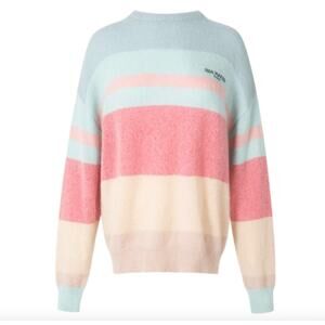 13DE MARZO Stripe Teddy Bear Sweater